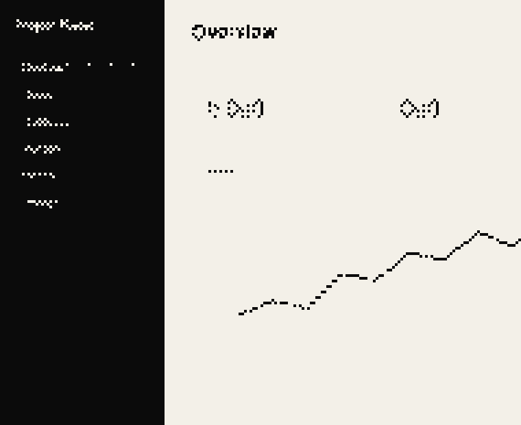 Placeholder site screenshot, dithered paper on black