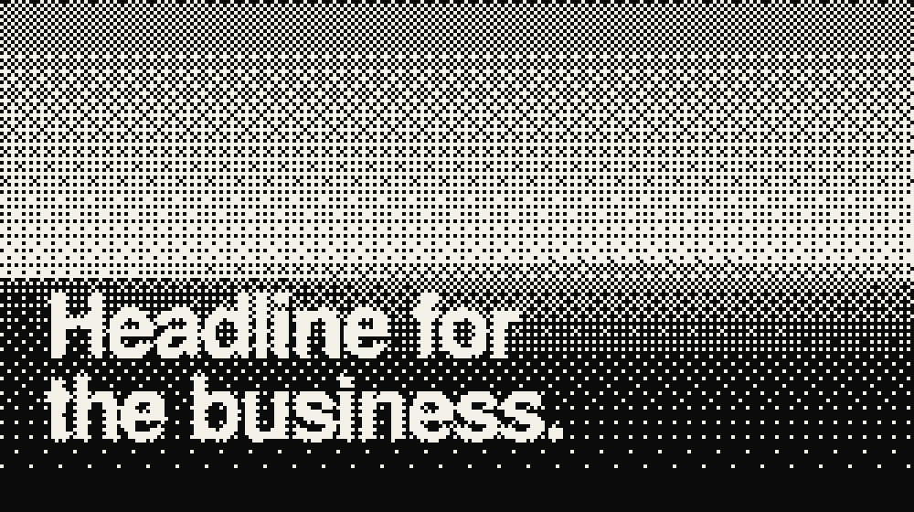 Placeholder site screenshot, dithered paper on black